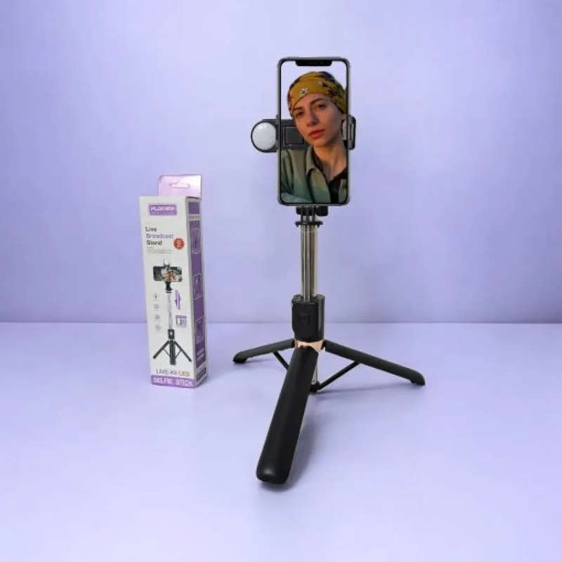 Phone Tripod Stand, Strechable Tripod Led Light With Bluetooth Remote -1.3m