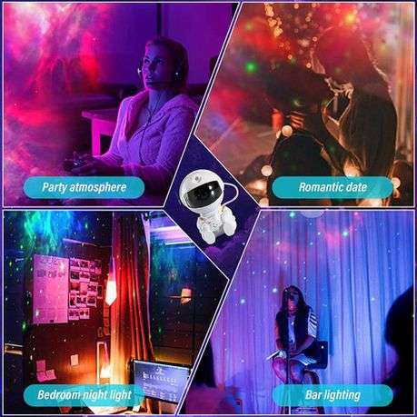 Mini Starry Sky Galaxy Astronaut Night Light LED Lamp Projector for Kids
