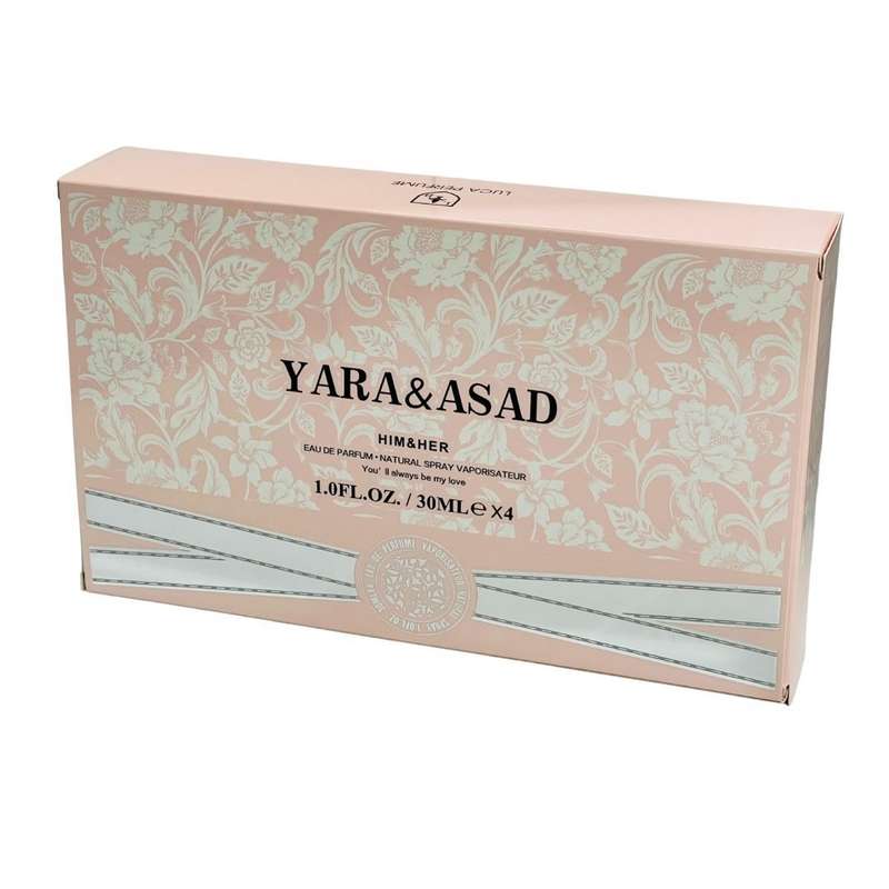 Yara & Asad - Him & Her 4 Perfume Set for Couples + Keyring & Premium Gift Bag COMBO