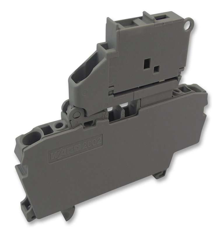 Wago (2002-1611) Fused Terminal Block, Disconnect, 2 Ways, 22AWG to 12AWG