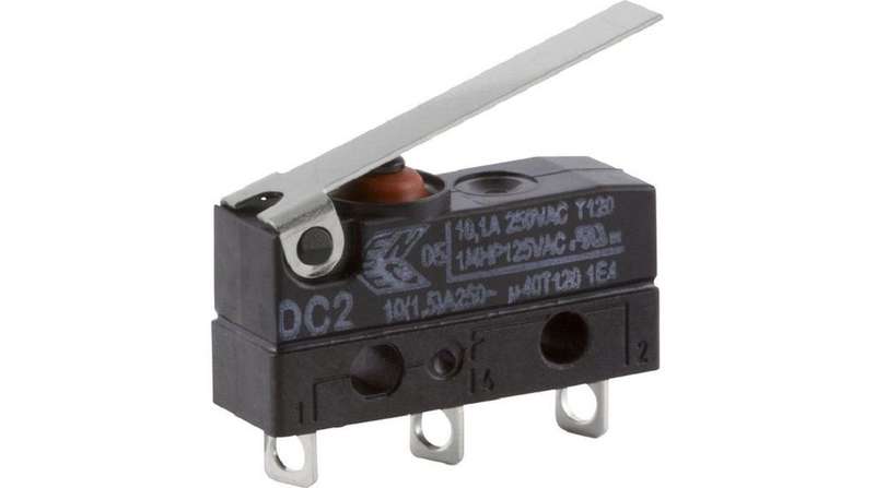 ZF Electronics (DC2C-A1LC) Microswitch, Snap Action, Roller Lever, SPDT