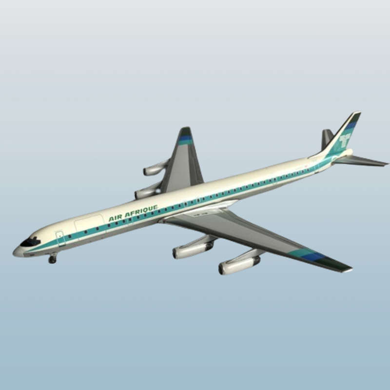 1:400 Scale, Air Afrique, Douglas DC-8, Diecast Display Aircraft Model