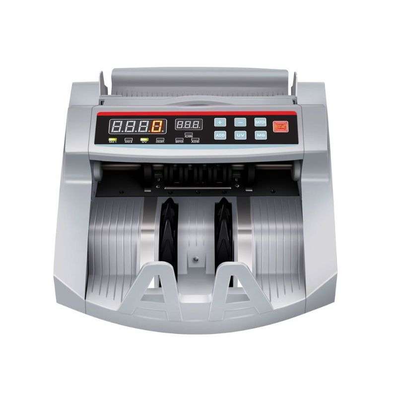 Bill Counter Money Checker Currency Counting Machine with LCD Display Coin Bank Grey 1 Box