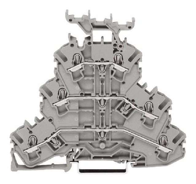 Wago (2002-3231) DIN Rail Mount Terminal Block, 6 Ways, 22 AWG, 12 AWG