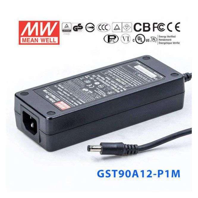 Mean Well, AC/DC Power Supply, ITE, 1 Output, 80W,12V,GST90A12-P1M