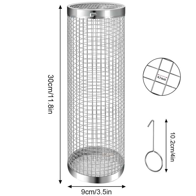 The Rolling Grill/Braai Stainless Steel Basket - L