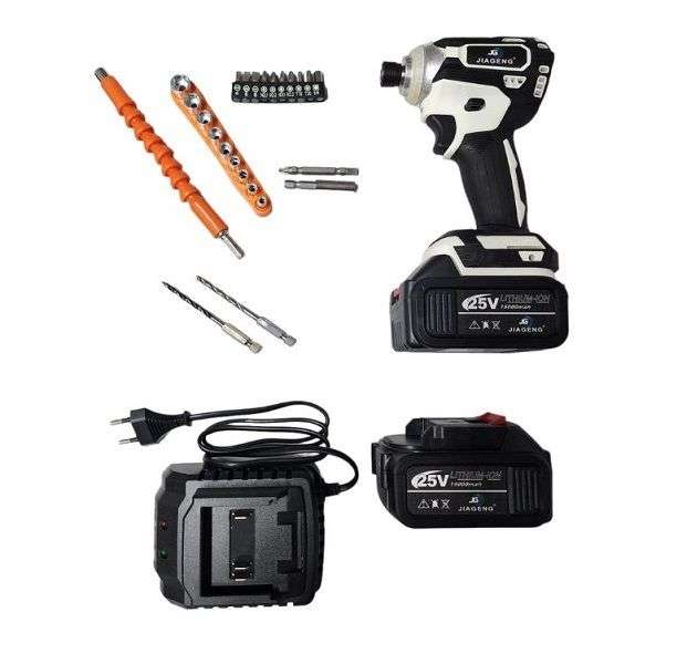 Electric Cordless Screw Driver 2 x 25V 15000mah Battery