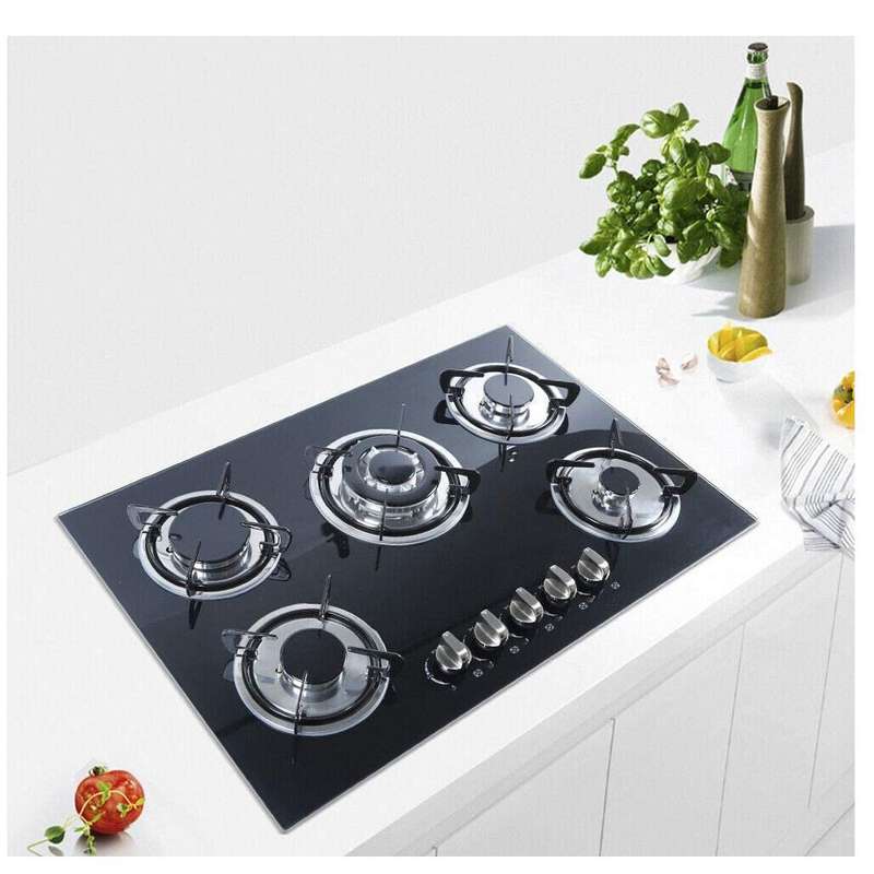 Digimark Glass Top Gas Stove - 5 Burner 77x51cm