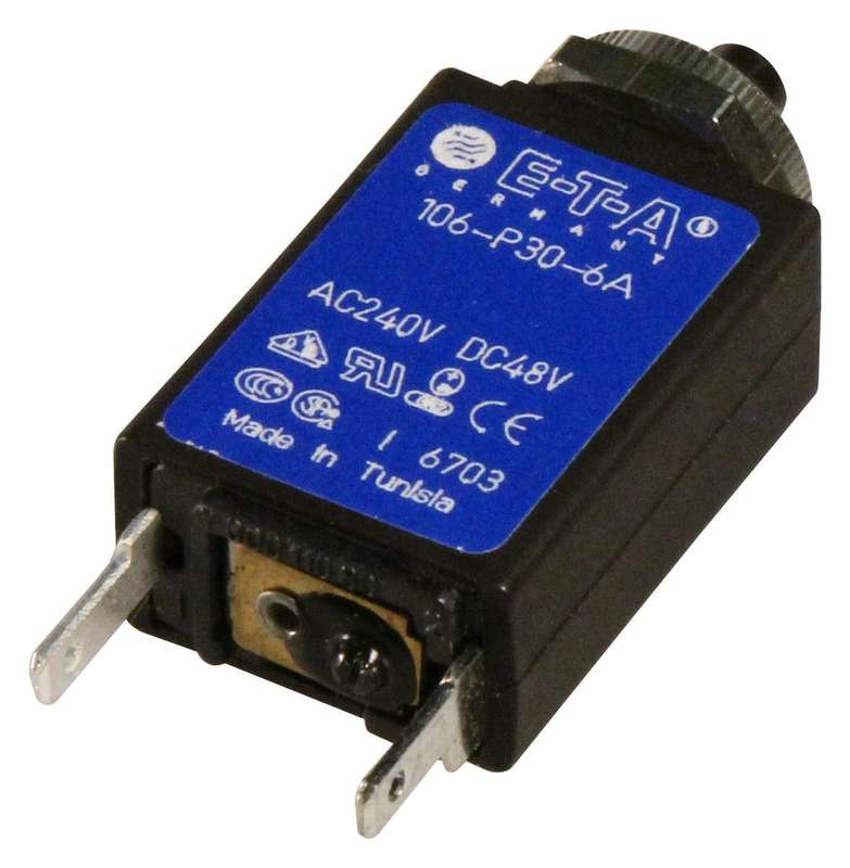 ETA (106-P30 6A) Thermal Circuit Breaker, 106, 6 A, 1 Pole, 48 VDC
