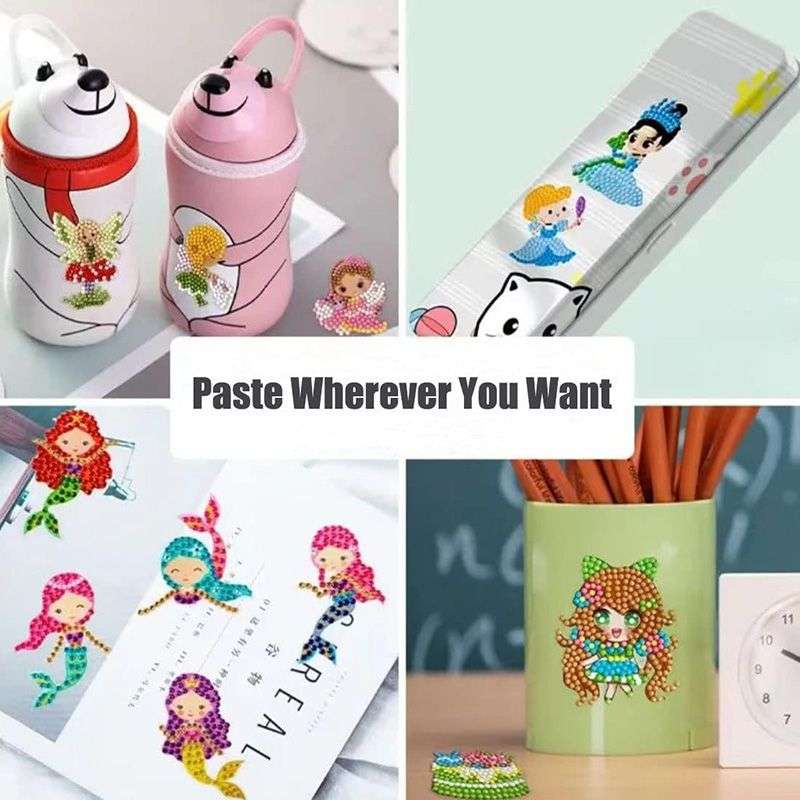 Jacaranda 5D DIY Diamond Painting Sticker Kit With Colouring Goodie Bag - Boys