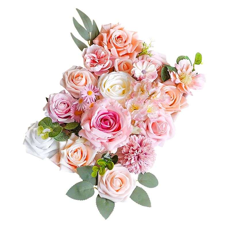 Pink Artificial Flowers Combo Wedding Bouquets Decorations