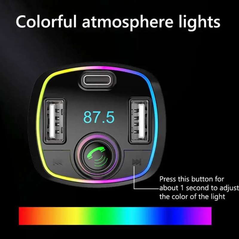 Wireless Car MP3 Player & Fast Charger with Handsfree BT Kit