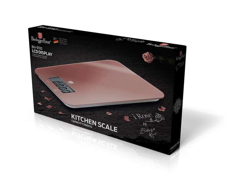 BERLINGER HAUS DIGITAL 5KG KITCHEN SCALE - I-ROSE (DISPLAY MODEL)