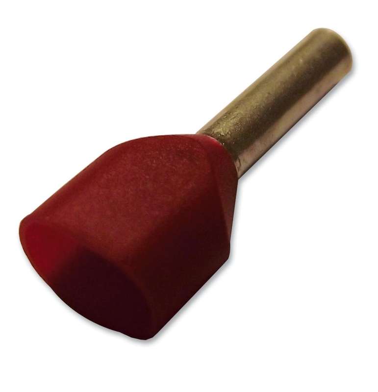 JST (TWE1-8) Wire Ferrule, Twin Entry, Twin Wire, 18 AWG, 1 mm²