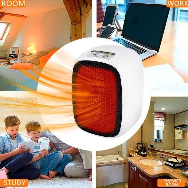 500W Mini Electric Portable Desktop Fan Ceramic Heater