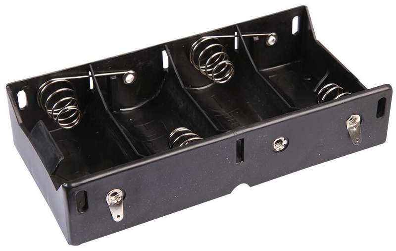Multicomp Pro (MP000311) Battery Holder, Solder, 4 x D Type