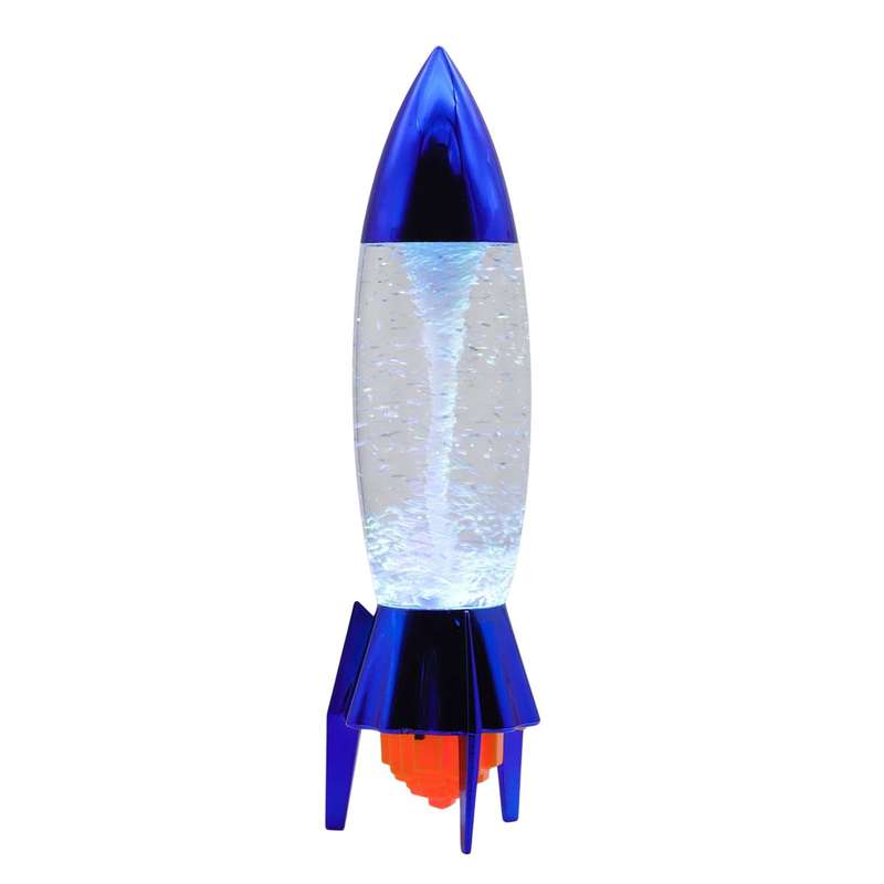 Rocket Tornado Glitter Lamp - Blue