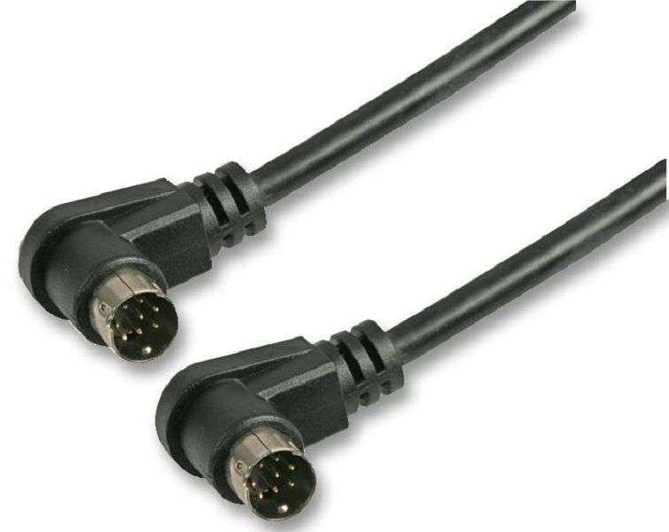 Electrovision (T118D) Mini-DIN Plug, 8 Way, 90 , Mini-DIN Plug, 8 Way