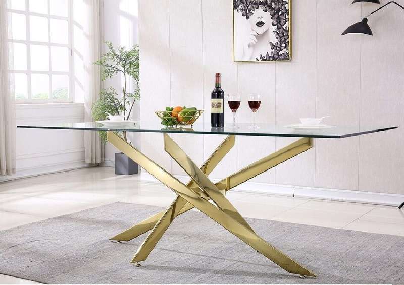 Glass Top Dining Table