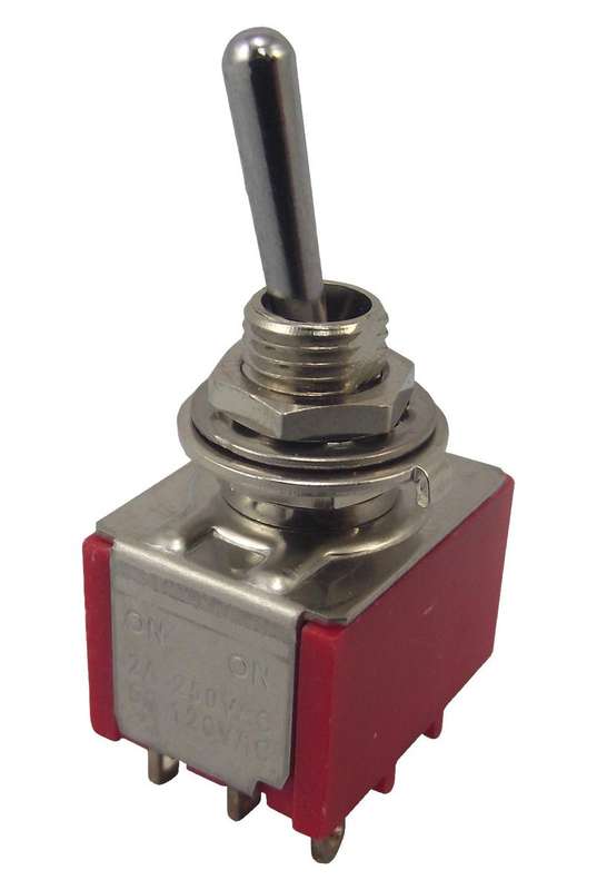 Multicomp Pro (1M31T1B5M1QE) Toggle Switch, On-On, 3PDT, Non Illuminated