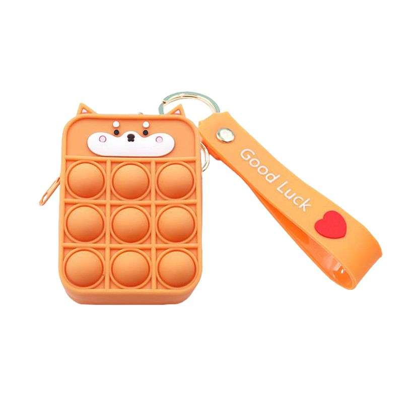 Mini Coin Purse Push Bubbles Fidget Toys For Adults Boys Girls - Strawberry