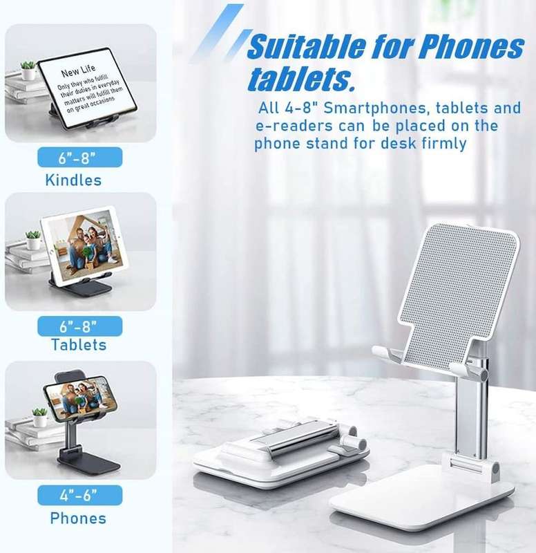 Cell Phone Stand with Angle Height Adjustable & Foldable