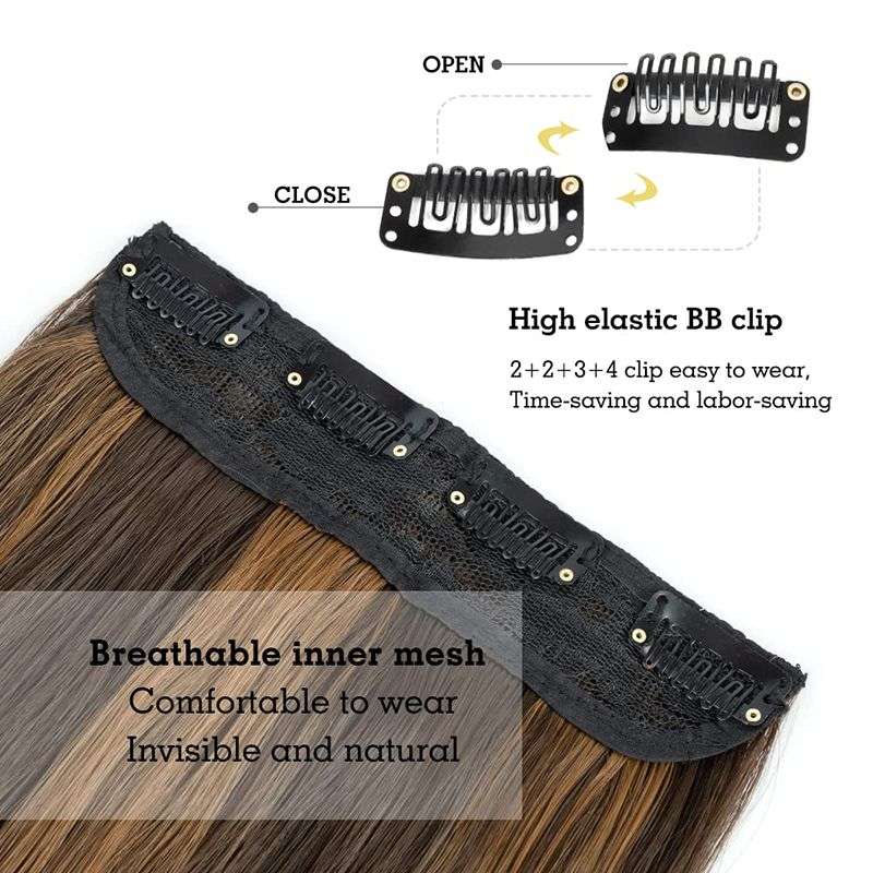 50cm Curly Wavy Long 4 PCS Set Thick Clip In On Hair Extensions - 9#