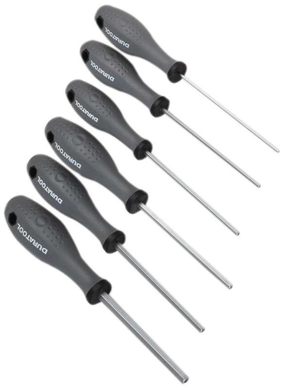 Duratool (D03444) Screwdriver Set, Tamperproof Hex, 6 Piece