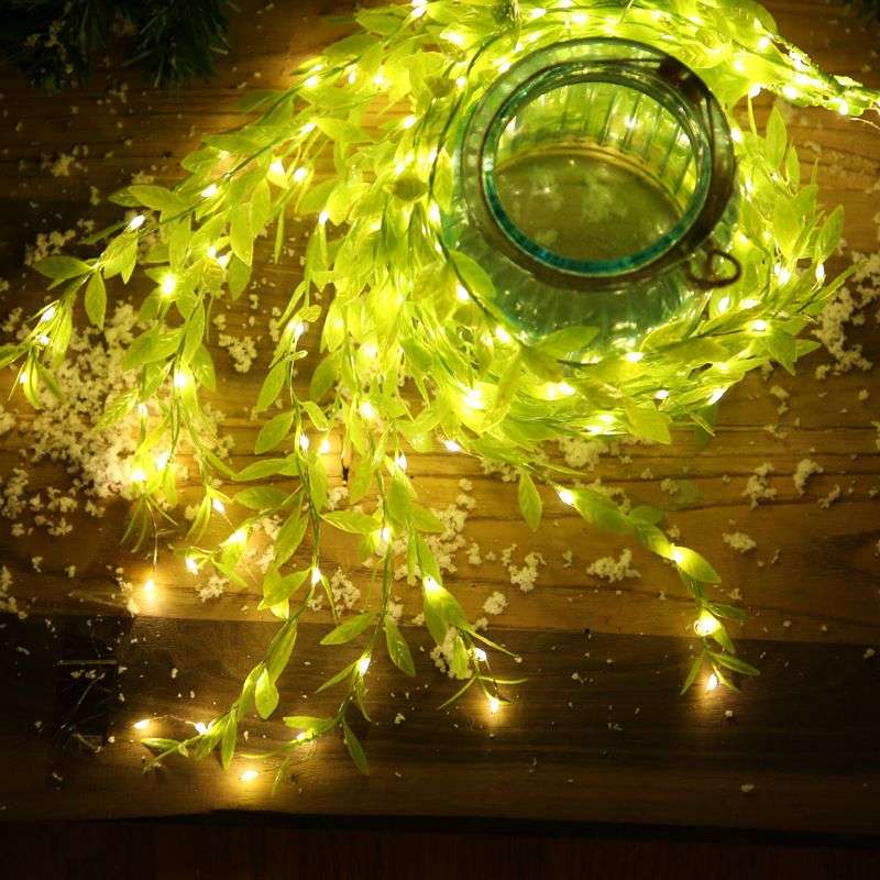 Curtain Strip light with Tree Leaves Shape - Yellow(warm white)
