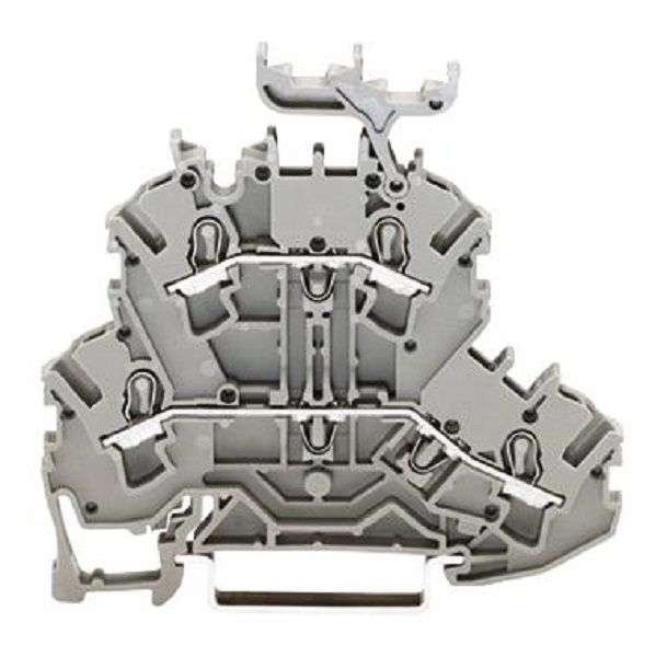 Wago (2002-2231) DIN Rail Mount Terminal Block, 4 Ways, 22 AWG, 12 AWG