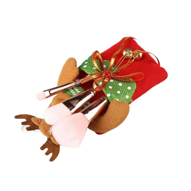 Christmas Makeup Brush Set - 3 Piece