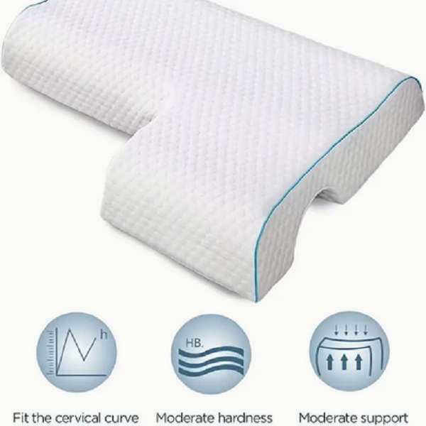 Anti-Pressure Cuddle & Arm Support Breathable Memory Foam Pillow