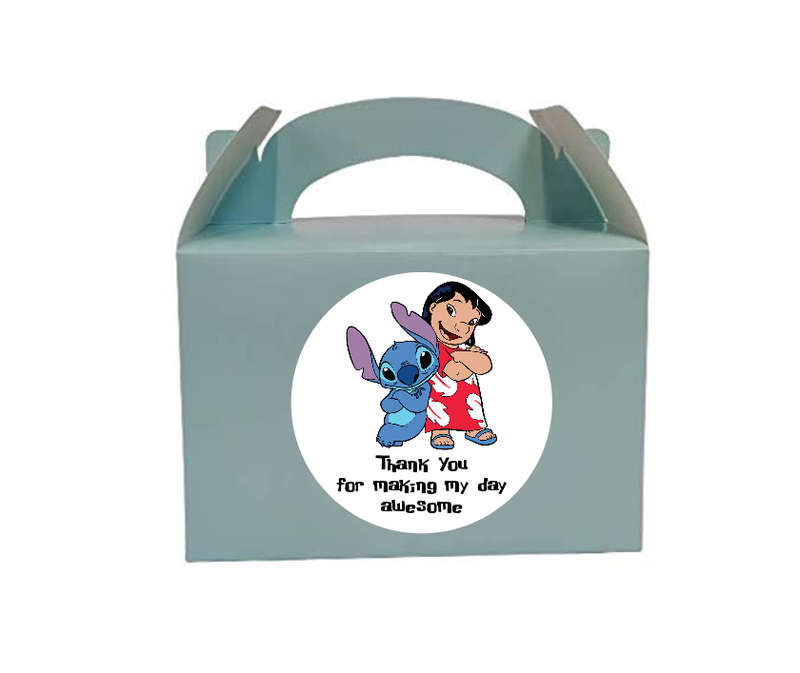 Lilo and Stitch Party Stickers - Thank You Favor Stickers - Pack of 25