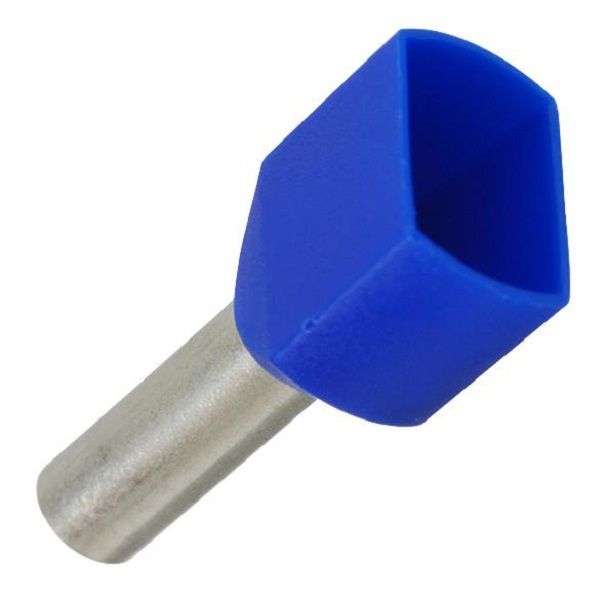JST (TWE2.5-10) Wire Ferrule, Twin Entry, Twin Wire, 14 AWG, 2.5 mm²