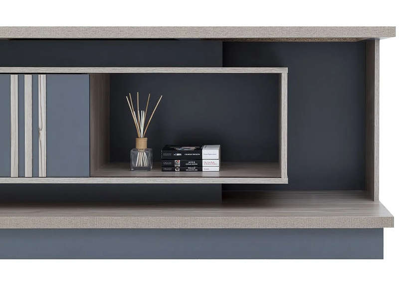 Plasma/Smart TV Stands - Sliding Doors and Shelves - oak