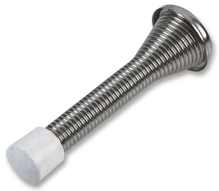 Duratool D01242 Spring Doorstop, Chrome (PK10) 75mm