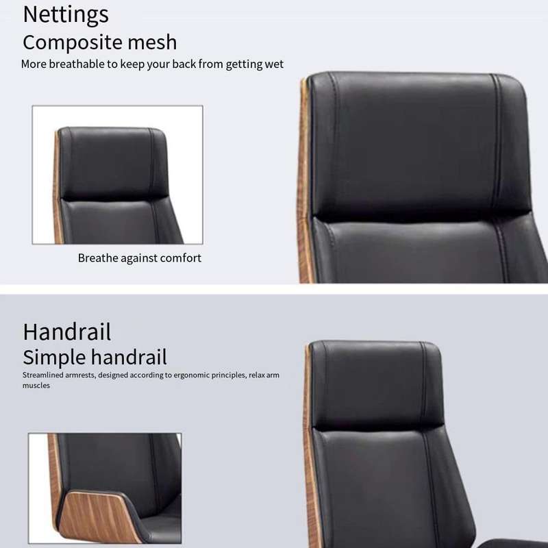 Office Chair - Executive Faux Leather - Black / Brown Colour