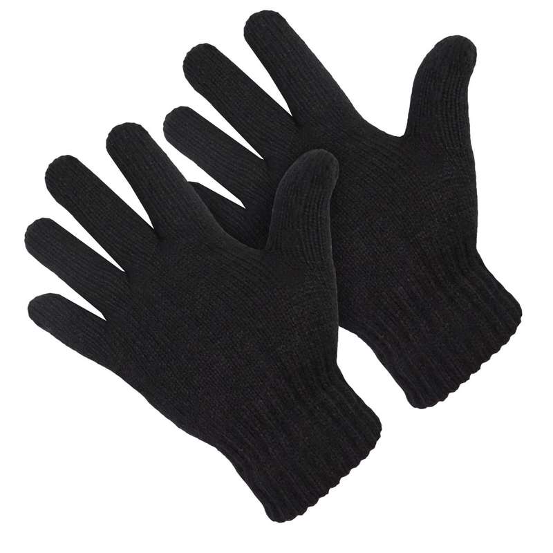 Beanie Scarf and Gloves Combo - Black