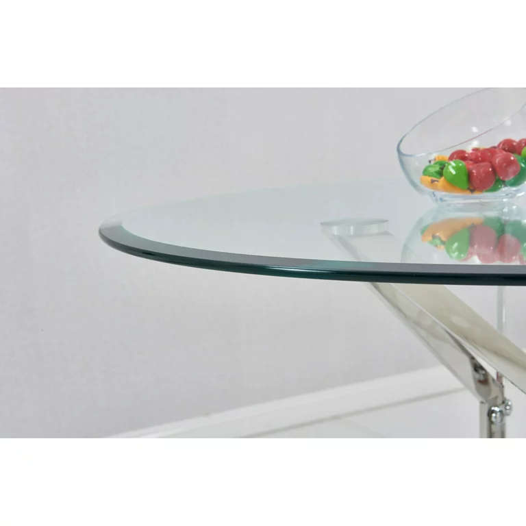 Dining / Kitchen Table - Round Clear Tempered Glass