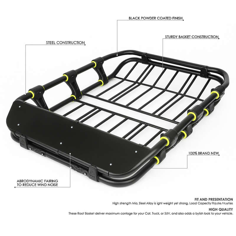 Roof Cargo Basket - Universal Car Luggage Carrier