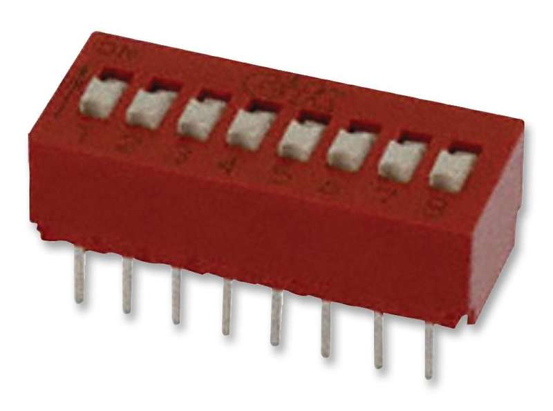 C&K Components (BD08) DIP / SIP Switch, SPST, 24 VDC, 25 mA