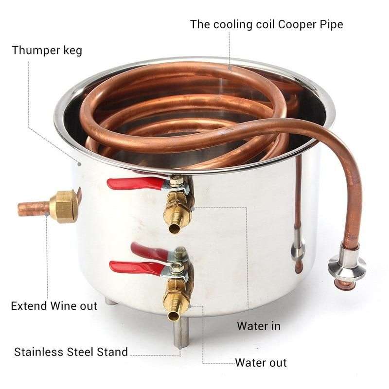 Mihuis Moonshine Series 8L Alcohol Wine Home DIY Brewing Kit Distiller - OPEN BOX