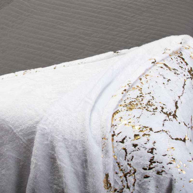 FLEECEX- Marble Design Fleece Blanket  - Warm Winter Throw