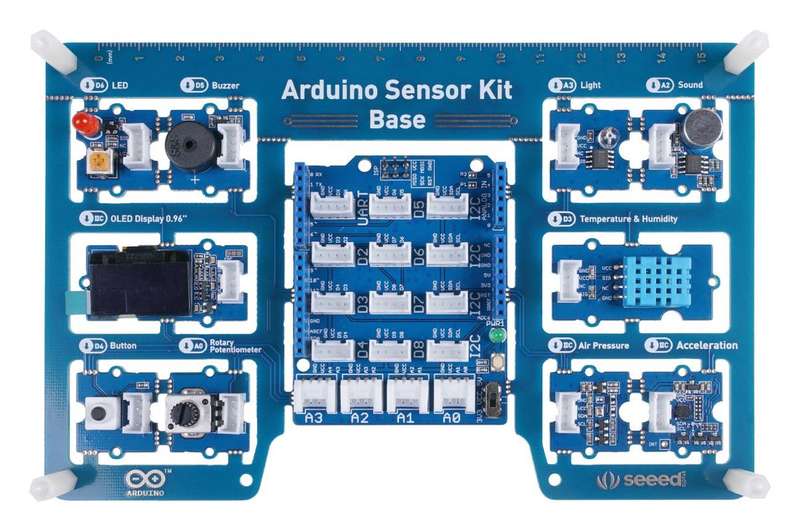Arduino ,Seeed Studio (103030375) Sensor Kit, 3.3 V /5 V in, Arduino UNO