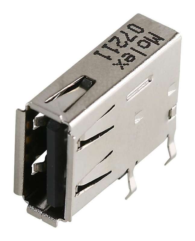 Molex (48204-0001..) USB Connector, USB Type A, USB 2.0, Receptacle, 4 Ways