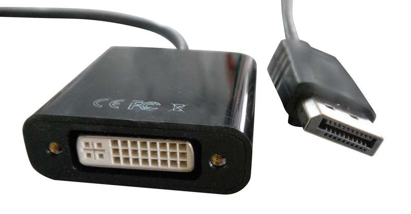 Multicomp Pro (MP009264) DisplayPort Plug, DVI Socket, 3.28 ft, 1 m, Black