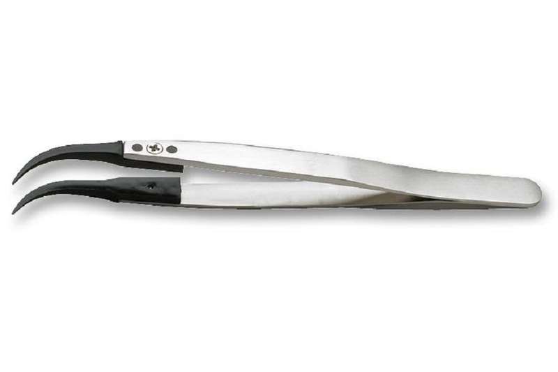 Ideal-Tek (7CFR.SA) Tweezer, Replaceable Tips, ESD, Carbon Fibre Tip