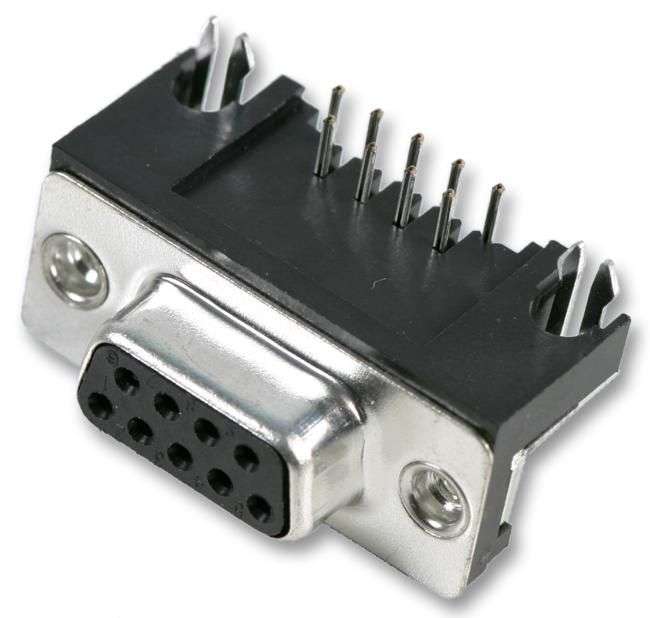 TE Connectivity (2301844-1) D Sub Connector, W/ Board Lock, Receptacle