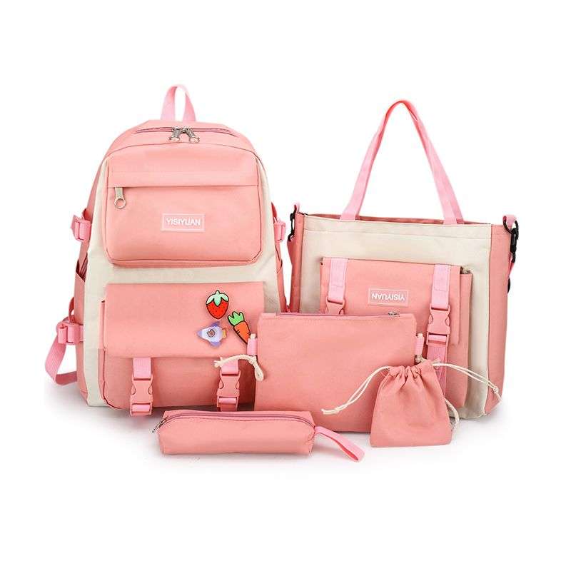 DHAO 5 Piece Backpack Combo Set - Black