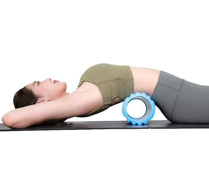 Exercise Yoga Foam Massage Roller for Muscles Relaxation - 45cm - Blue